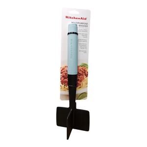 NEW KitchenAid Silicone Handle Multipurpose Masher in Mineral Water [Light Aqua]